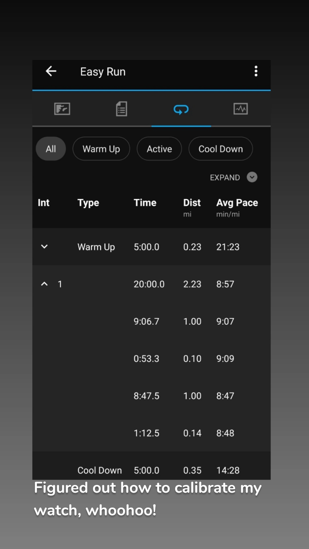 Figured out how to calibrate my watch, whoohoo!
